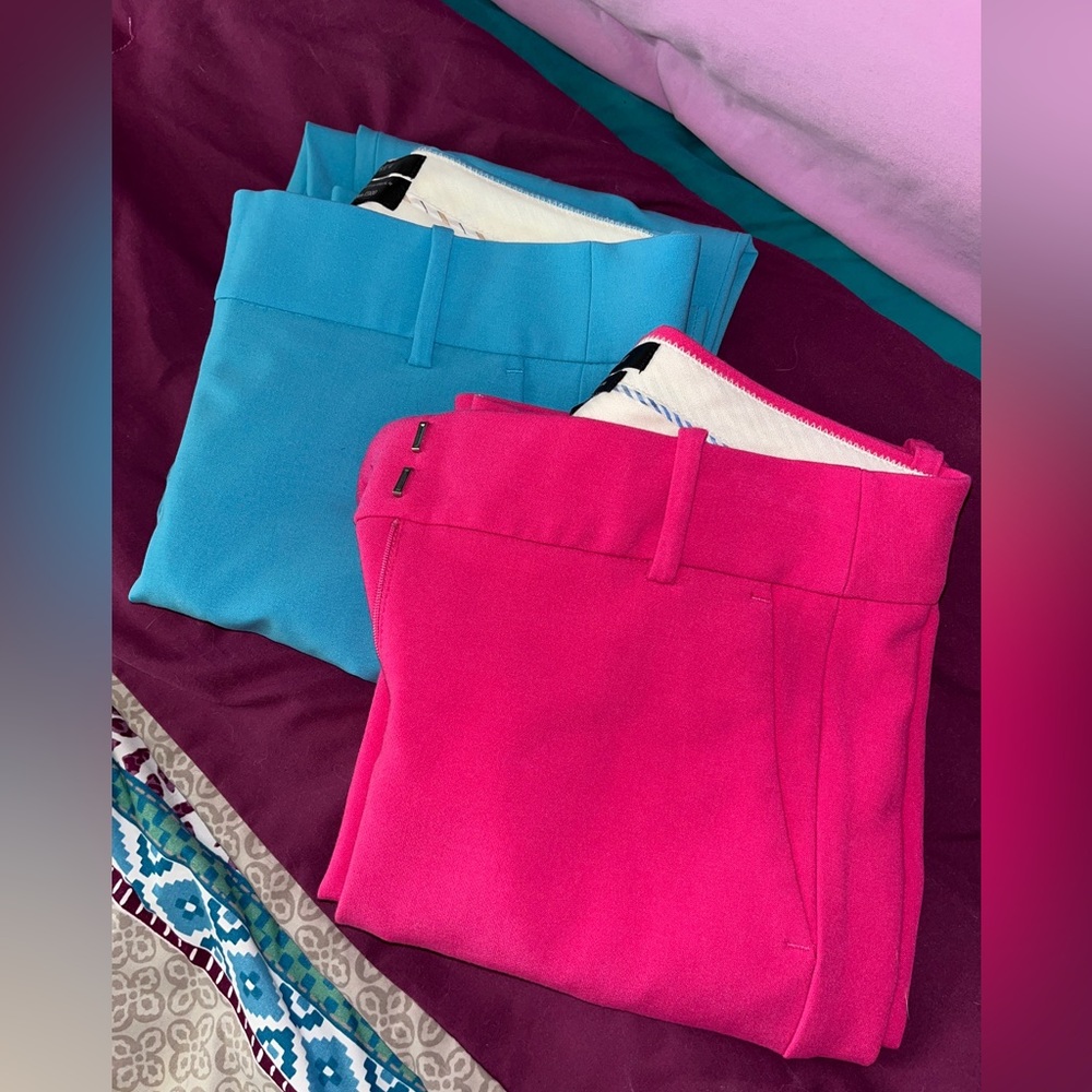 J. Crew Dress Pants Size 2 Pink & Blue